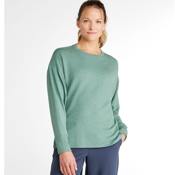 LL Bean SoftFlex Crewneck Dolman Sleeve Pullover Sz XL NWOT - Picture 2 of 14